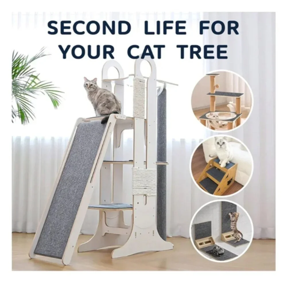 NWT Cat Scratching Mat furniture protector Roll of self adhesive Mat gray